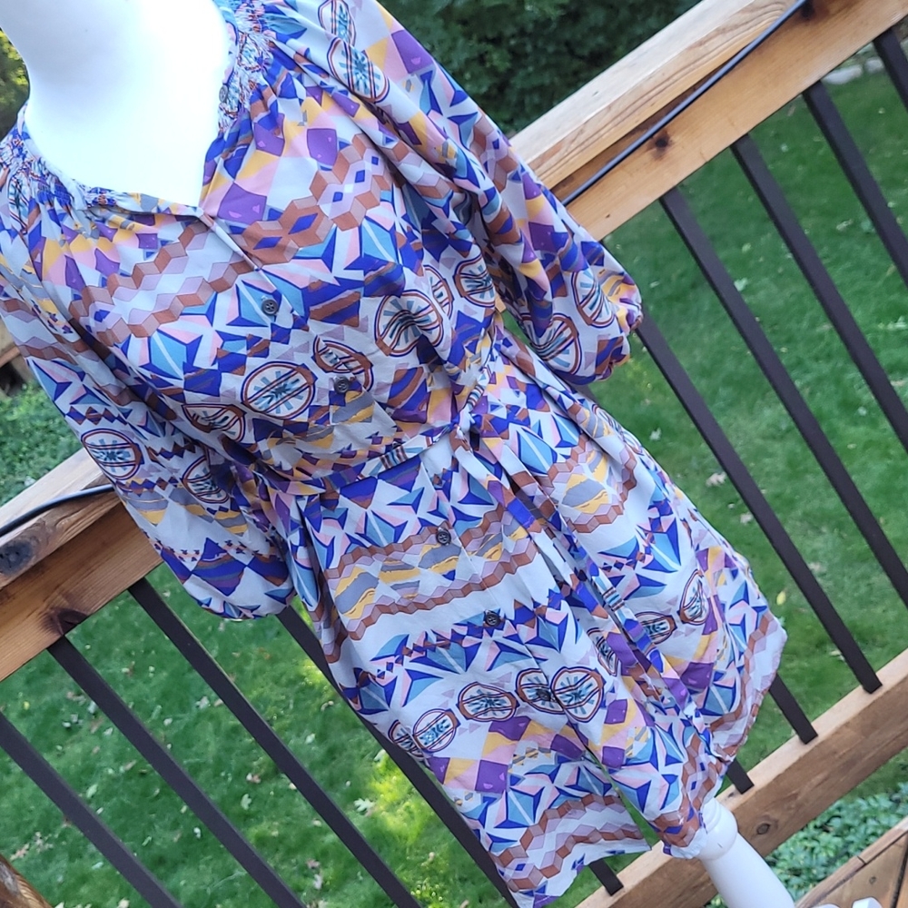 Tucker tunic. 100%silk. Beautiful boho design. Petite, but adjustable.